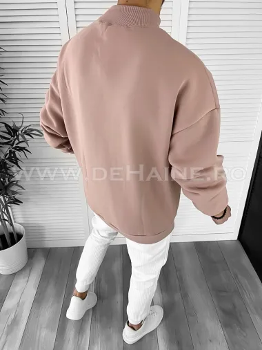 Hanorac barbati roz pudra slim fit K226 37-2